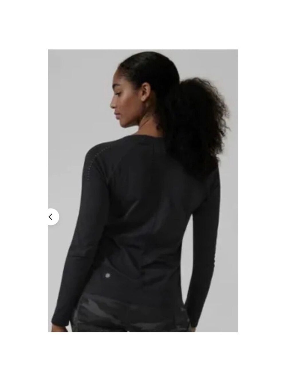 Women's Athleta Foothills Long Sleeve Performance Tee Black Large - Picture 3 of 8